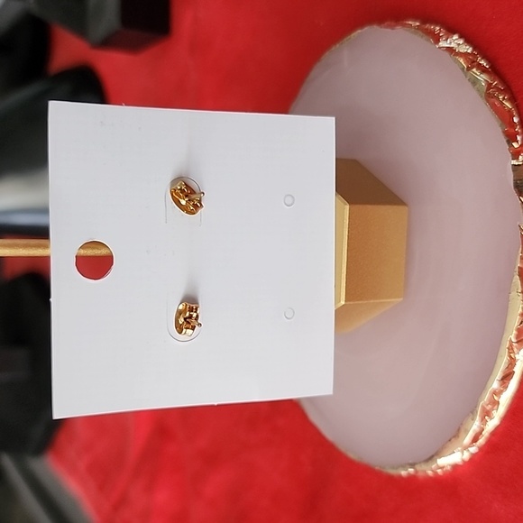 Gold & Turquoise Earrings - Picture 3 of 5